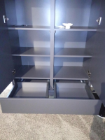 Raum.Freunde - Highboard Jyn Lack Schiefer Schwarz Inklusive Beleuchtung Mit Fernbedienung - 4