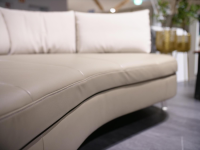 De Sede - Sofa DS 167 Landschaft Leder Select Taupe Grau Füße Edelstahl Inklusive Kissen - 8