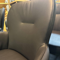 Gealux - 6er-Set Vierfußstuhl Leder Polo 1045 Schwarz Gestell Schwarz Drehbar Inklusive Filzgleiter - 3