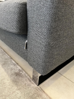 Erpo - Sofa Classic CL500 Stoff Prairie 202 88 Grau Metallkufe Chrom Hochglanz - 5