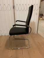 Tecta - Armlehn-Kragstuhl D29P Leder Schwarz mit Justierbarer Bewegungstechnik - 3