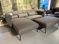 Brühl - Sofa Magnolia Stoff 5275 0096 Grau Füße Stahl Schwarz Pulverbeschichtet Inklusive Hocker - 4