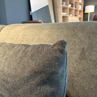 Brühl - Sofa Roro Medium Stoff 2813 38 Grau Gestell Metall Chrom Höhenverstellbar - 6