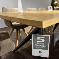 Musterring - Essgruppe MR Tamina Massivholz Geölt Gestell Eisen Schwarz Stoff Aberdeen Stone Grau Inklusive Sitzkissen - 8