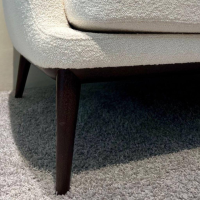 Bielefelder Werkstätten - Sofa Grace Stoff Queen 1775-171 Weiß Füße Wengefarbig Braun Gebeizt Inkl. Dekokissen - 3