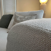 Cassina - Sofa Sengu Bold 565 A2 Stoff L Look Bianco Beige Weiß Mit Halbinsel Links Und Rückenkissen - 7