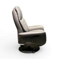 himolla - Sessel 8951 Easy-Swing Leder Longlife Sea Grau Tellerfuß Metall Schwarz Pulverbeschichtet Inkl. Aufstehhilfe - 9