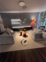 Flexform - Sofa Perry Stoff Grau 542 Hellgrau Mit Keder Und Kissen - 3
