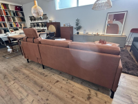 Brühl - Ecksofa Alba 55/70 Leder Taron 45 Cognac Braun Metallfüße Schwarz - 4