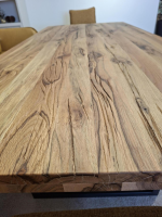 MCA Furniture - Esstisch Castello Wildeiche Lackiert Gestell Stahl Anthrazit - 7