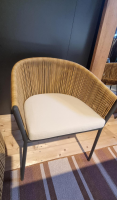 Ligne Roset - 4er-Set Lapel Rückenlehne Synthetischer Rattan Gestell Aluminium Kohlefarben - 3