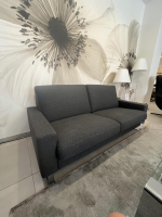 Erpo - Sofa Classic CL500 Stoff Prairie 202 88 Grau Metallkufe Chrom Hochglanz - 3