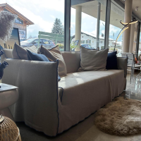 Gervasoni - Sofa Ghost 12 Stoff C Sand Zingaro Grau Inklusive Kissen - 4