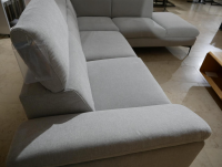 DFM - Ecksofa Klier Concept NO-06 Stoff Carmen 60 Light Grau Füße Metall Schwarz - 3