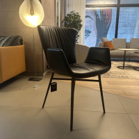 Draenert - Stuhl Dexter 2058 Leder II Elmosoft 93068 Braun Gestell Stahl Schwarz - 5