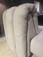 De Sede - Sofa DS 888 Collina Leder Sabbia Und Noce Beige Grau Kufen Schwarz Seidenmatt Beschichtet - 7