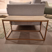 Rolf Benz - Couchtisch 985 MDF Beschichtet Mit Echtsteinfurnier Mit Sandstein Gestell Bronzefarbig - 6