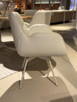 himolla - Stuhl Dining 1473 Leder 27 Longlife Mimosa Fragrance Beige Gestell Metall Beige Mit Rückholfeder - 4