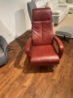 Activineo - Sessel Boss Leder L30 WL Rouge Rot Gestell Metall Schwarz - 3