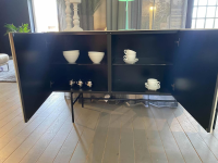 Kettnaker - Sideboard Soma Beton Grau Innen Lack Schwarz Matt Gestell Metall Schwarz - 6