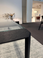 Molteni & C - Esstisch Grado 45 Platte Glas Gestell Eiche Schwarz - 3