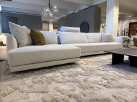Poliform - Ecksofa Salon Bristol Stoff Rabat Kat. D Ecru Offwhite Creme ohne Dekokissen - 8