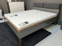 WK Wohnen - Polsterbett Lugano Glattlack Quarz Nussbaum Natur ohne Lattenroste ohne Matratzen - 3