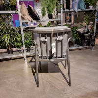 Stern - Set of 4 chairs Vanda fabric silk gray frame aluminum anthracite - 6