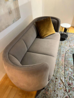 Wittmann - Sofa Vuelta Stoff Linara Mercury 2494/125 Grau Gestell Metall Bronze Pulverbeschichtet - 4