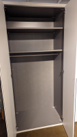 Nolte - Schrank Horizont 100 P9 Polarweiß Weiß Innen Leinenoptik Twist - 3
