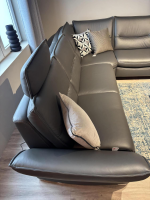 Musterring - Ecksofa MR250 Leder Vivre Anthrazit Füße Metall mit 2 Kopfstützen - 2