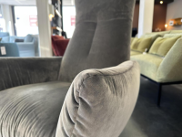 Bielefelder Werkstätten - Sessel Daydreamer Stoff Jab City Velvet Reloaded CA7832 093 Grau Sternfuß Metall Matt Schwarz - 4