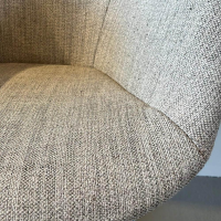 Walter Knoll - Armlehnstuhl Sheru 1437 C Sitz Stoff Togba Sahara Beige Rücken Leder Elen Bamboo Braun Gestell Bronze Pulverbeschichtet - 6