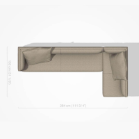 Molteni & C - Ecksofa Paul Stoff WI226 William Seil Beige Gestell Metall Zinnfarbig Anthrazit - 6