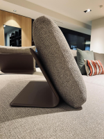 Poliform - Sofa Westside Stoff D Micene 09 Sabbia Beige Basis Nickel Matt Brown Braun Inklusive Kissen - 3