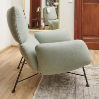 COR - Armchair Jalis Lounge Fabric 8305 Mint green Green Gray Wire frame 01 Black brown Including stool - 7