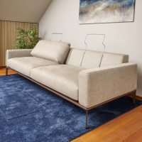 Bielefelder Werkstätten - Sofa Spirit Stoff Emira BW 1732 272 Beige Gestell Metall Bronze Matt Inklusive Rückenverstellung - 10