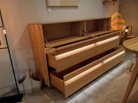 Contur - Sideboard Due Viso Wildeiche Roheffekt Massiv Geölt Inklusive LED Beleuchtung - 2