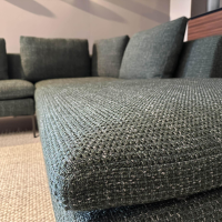 B&B Italia - Ecksofa Charles Large Stoff Super Sirte Kieferngrün Füße Aluminium Schwarz Verchromt Lackiert - 8