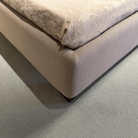 Hasena - Bett Dream Deluxe Stoff Linen 341 Taupe Grau Kopfteil Riposo Füße Ivio Buche Massiv Marrone Schwarz Mit Verstellbarem Kopfteil - 3