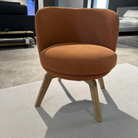 Rolf Benz - Drehsessel 562 Stoff 15.410 Orange Gestell Eiche - 6