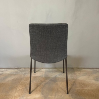 Walter Knoll - 4er Set Stuhl Liz 1311 Stoff Togba Lava Grau Gestell Bronze Schwarz Matt Pulverbeschichtet Mit Kunststoffgleitern - 10