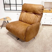 Contur - Loungesessel Lovere Naturleder Nevada Whiskey Braun Sternfuß Metall Schwarz Beschichtet - 4