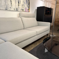 COR - Ecksofa Conseta Stoff 9124 Eisengrau Schmalfuß Verchromt - 8