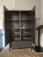 Raum.Freunde - Highboard Jyn Lack Schiefer Schwarz Inklusive Beleuchtung Mit Fernbedienung - 5