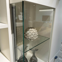 Gwinner - Wohnwand LS 561220 PG1 Lack Seidenmatt Weiß Und Anthrazit Inklusive LED-Beleuchtung - 9