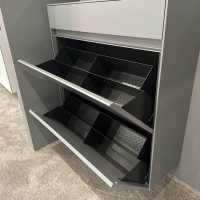 Schönbuch - Schuhschrank Basisfarbe Lack Zement Grau Mit 2 Synchron Öffnenden Klappen - 2