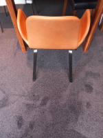 More - Stuhl Pec Leder Tabak Braun mit Armlehnen - 5