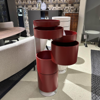 Tagliabue - Drehturm Bitte 327 Lack Matt Rosso ML6 Rot Fußgestell Aluminio Mit 5 Etagen - 5