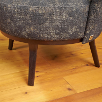 Bielefelder Werkstätten - Sessel Polo Cocktail Stoff JAB Citrin Grau Gold Gestell Esche Schwarz Gebeizt - 4